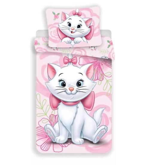Marie Cat Dekbedovertrek 140 x 200 cm - Disney, Kinderen en Baby's, Kinderkamer | Beddengoed, Nieuw, Dekbedovertrek, Roze, Meisje