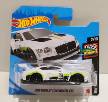 Hot Wheels 2018 Bentley Continental GT3 Wit (2021) beschikbaar voor biedingen
