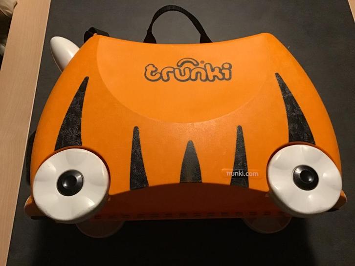 Trunki reiskoffer tijger, Handtassen en Accessoires, Koffers, Gebruikt, Hard kunststof, Minder dan 50 cm, Minder dan 35 cm, Wieltjes