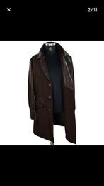 Belle veste homme Pal Zileri Lab en laine et cuir taille 58, Comme neuf, Pal Zileri, Brun, Autres tailles