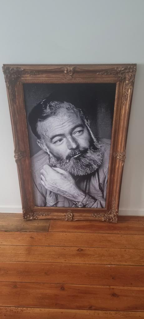 Ernest Hemingway canvas van hoge quality., Collections, Posters & Affiches, Enlèvement ou Envoi