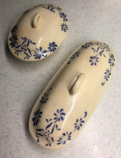 Badkamersetje in Belgische faience van Nimy, Antiek en Kunst, Antiek | Keramiek en Aardewerk, Ophalen of Verzenden