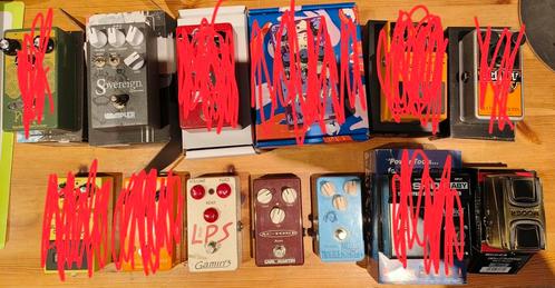 talrijke effectpedalen - verschillende staten, Muziek en Instrumenten, Effecten, Gebruikt, Chorus, Distortion, Overdrive of Fuzz