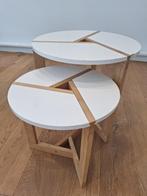 Set de deux tables basses avec pieds en bambou, Moins de 50 cm, Autres essences de bois, Moins de 50 cm, Enlèvement