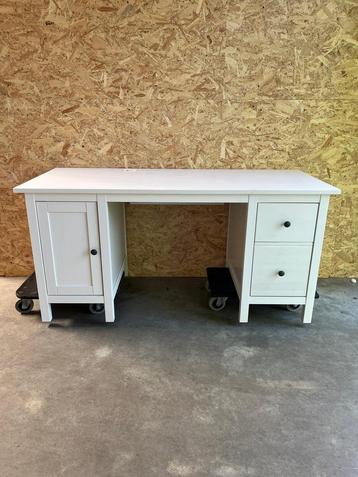 Wit houten bureau, Ophalen, Gebruikt, Bureau