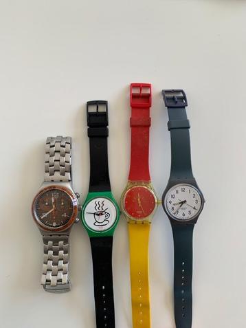 4 Swatch horloges  beschikbaar voor biedingen