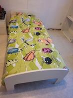 Eenpersoonsbed incl lattenbodem en matras, Ophalen, Verstelbaar, Eenpersoons, Wit