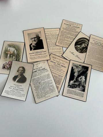 Set van 10 Bidprentjes oud - 1940 / 1950 beschikbaar voor biedingen
