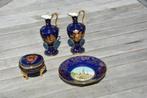 4-delige set Limoges blauw met gouden randje, Antiek en Kunst, Antiek | Porselein, Ophalen of Verzenden