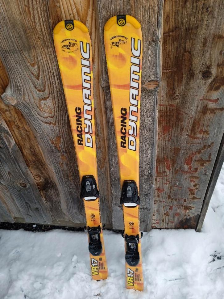 Ski's 120 cm (kind) + 2 skistokken, Sport en Fitness, Skiën en Langlaufen, Gebruikt, Ski's, Ski, Overige merken, 100 tot 140 cm