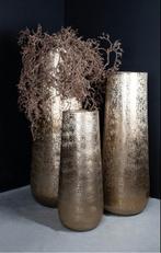 LUXE ALUMINIUM VAAS BLOEMPOT GOUD of ZWART PLANTENBAK POT, Tuin en Terras, Bloempotten, Rond, Metaal, 70 cm of meer, Ophalen
