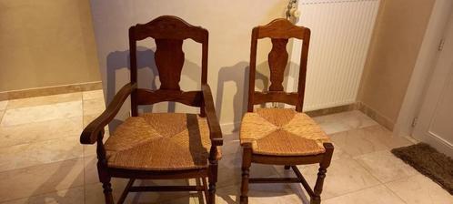 Prachtige massieve eiken stoelen uit kunstwerkstede, Huis en Inrichting, Stoelen, Zo goed als nieuw, Vijf, Zes of meer stoelen