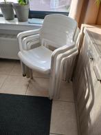 3 witte tuinstoelen, Tuin en Terras, Tuinstoelen, Ophalen, Nieuw, Plastic
