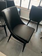 6 stoelen GRATIS - kunstleer brokkelt af, Huis en Inrichting, Stoelen, Kunststof, Zwart, Ophalen of Verzenden, Zo goed als nieuw