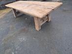 Massief eiken boomstamtafel kloostertafel boerentafel, Huis en Inrichting, Ophalen