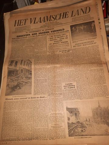 Het Vlaamsche Land 8 april 1943 terreur-aanval Antwerpen beschikbaar voor biedingen