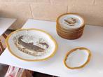 Limoges ulim vis servies met gouden rand, Antiquités & Art, Antiquités | Services (vaisselle) complet, Enlèvement