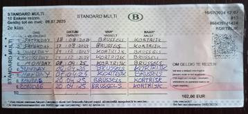 Pass multirail standard, Tickets & Billets, Train