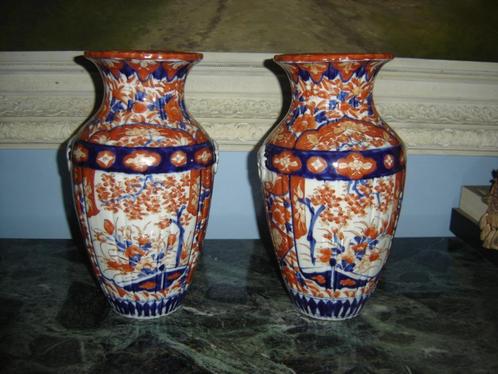 Superbe grande paire de vases en imari d'époque 19e, Antiquités & Art, Antiquités | Vases, Enlèvement ou Envoi