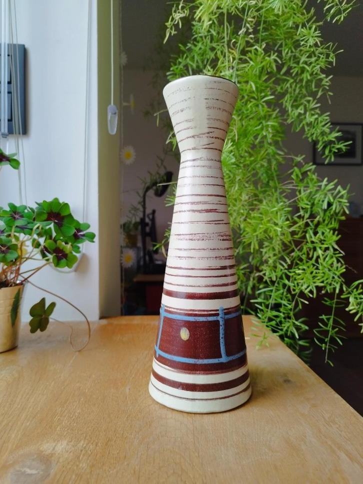 Vintage Scheurich vaas 520-28, Huis en Inrichting, Woonaccessoires | Vazen, Gebruikt, Overige kleuren, Minder dan 50 cm, Aardewerk of Porselein