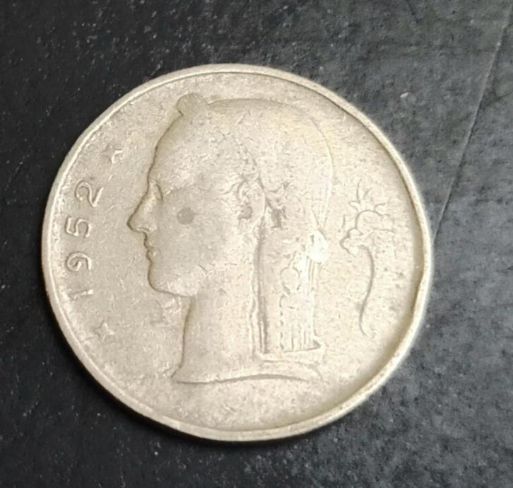 1 frank 1952 FR, type Ceres, zonder RAU - Prins Karel, Postzegels en Munten, Munten | België, Losse munt, Verzenden