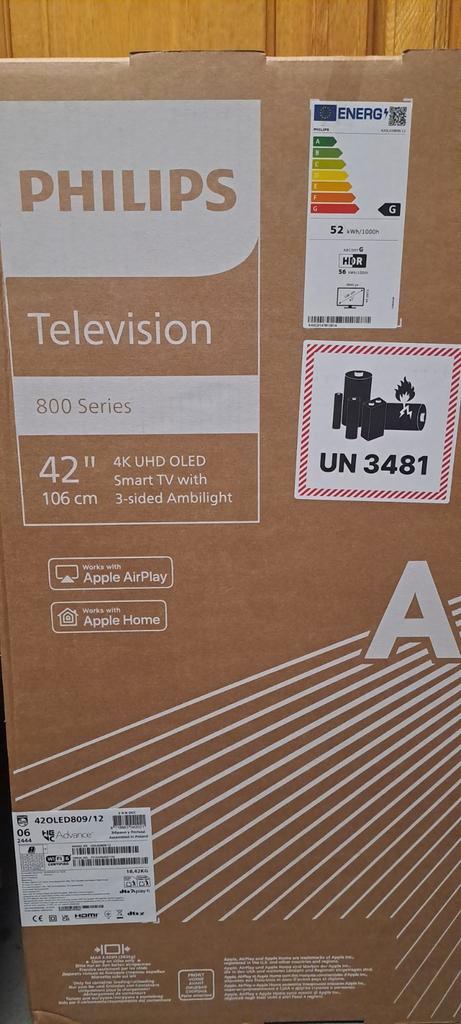 Philips 42OLED809/12, Audio, Tv en Foto, Televisies, OLED, 100 cm of meer, Philips, Smart TV, Ophalen