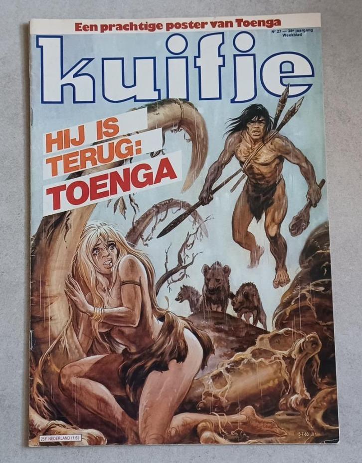 tijdschrift KUIFJE 27 jaargang 38, Verzamelen, Stripfiguren, Zo goed als nieuw, Plaatje, Poster of Sticker, Kuifje, Ophalen of Verzenden