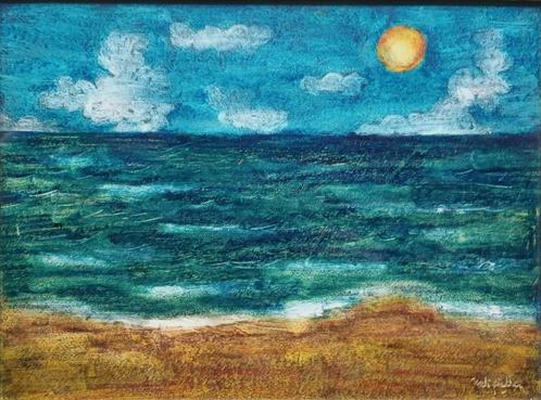 Rudi Pillen (1931 - 2014)  - Zeezicht, Antiek en Kunst, Kunst | Schilderijen | Klassiek, Ophalen of Verzenden