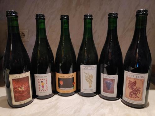 Cantillon 6x geuze lambiek Drogone Vigneronnne Fou' Foune, Verzamelen, Biermerken, Flesje(s), Ophalen of Verzenden