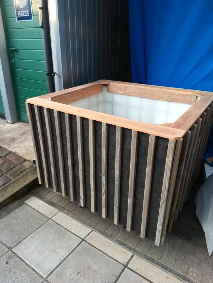 jacuzzi, ijsbad,  grote plantenbak uit ibc container, Tuin en Terras, Bloembakken en Plantenbakken, Nieuw, Kunststof, Tuin, Rechthoekig