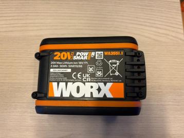 Worx accu WA3551.1 20V 2.0Ah - NIEUW-ORIGINAL beschikbaar voor biedingen