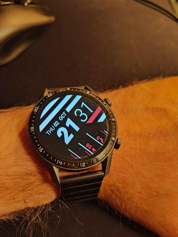 Huawei Watch GT 2 met metalen band, Handtassen en Accessoires, Smartwatches, Waterdicht, Ophalen of Verzenden