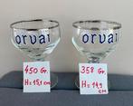 2x emaille glas brouwerij abdij ORVAL, Verzamelen, Ophalen of Verzenden, Gebruikt, Glas of Glazen