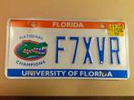 USA, Florida: "University of FL" National Champions - echte, USA Amerikaans, nummerplaat, automobilia, Ophalen of Verzenden
