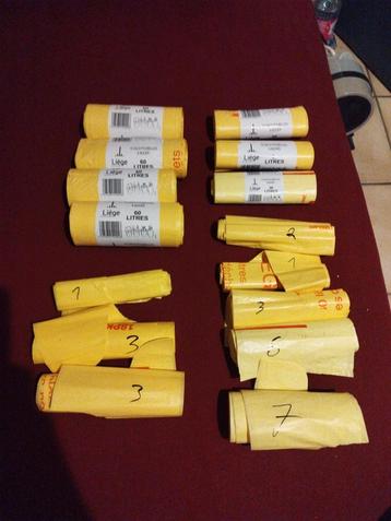 15 Sacs de 30 litres poubelle jaune ville de Liège 