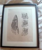 19e eeuwse lithografie door NH Jacob - de voet, Antiek en Kunst, Kunst | Etsen en Gravures, Verzenden