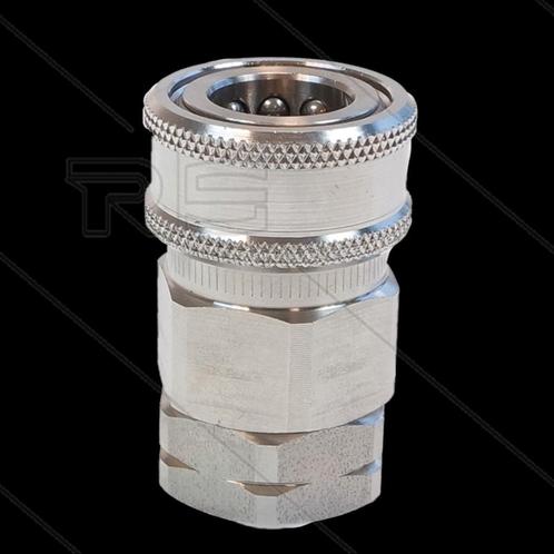 RVS Snelkoppeling Met Klep 345 Bar 1/4 inch, Auto diversen, Overige Auto diversen, Verzenden