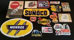 VINTAGE VERZAMELING STICKERS, SUNOCO,CHAMPION ,ENZ …, Ophalen, Auto of Motor