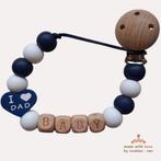 €7 naam speenkoord i love mom - dad, Kinderen en Baby's, Verzenden, Nieuw, Kraamcadeau