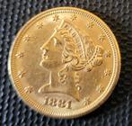 Verenigde Staten - 5 Dollar of 1881, Goud, Ophalen of Verzenden, Losse munt, Midden-Amerika