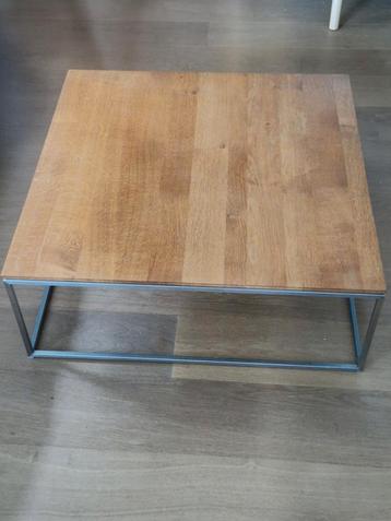 salontafel  Ethnicraft eikenhout / inox beschikbaar voor biedingen