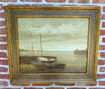 Raymond Van Hoeck ( 1922 - 1992 ) Havenzicht  beschikbaar voor biedingen
