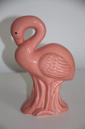 Keramische zomerse decoratie grote roze flamingo, Enlèvement ou Envoi, Utilisé, Animal
