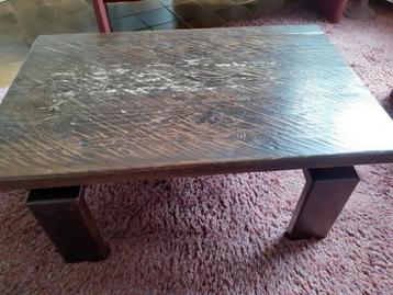 massie eiken salontafel beschikbaar voor biedingen