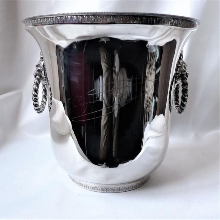 Veuve Clicquot Ponsardin Champagne Cooler,Verzilverd Ca 1970, Verzamelen, Wijnen, Zo goed als nieuw, Champagne, Frankrijk, Vol