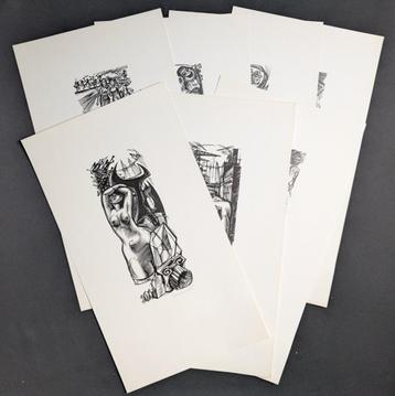Gerard Gaudaen - Les sept arts - dossier complet de gravure, Enlèvement ou Envoi