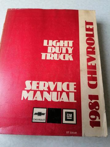 Chevrolet C10 trucks & vans vanaf 1981 service manual  beschikbaar voor biedingen