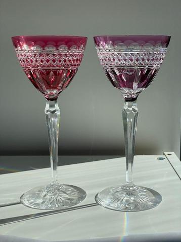 Val Saint Lambert - 2 zeldzame glazen art deco coupes ~1925 beschikbaar voor biedingen