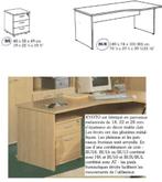 Bureau et meuble tiroir finition érable clair, Maison & Meubles, Bureaux, Enlèvement, Utilisé, Bureau