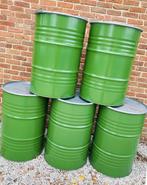 Metalen vat 220 of 240liter (deksel+omsnoering) 100% SCHOON, Ophalen of Verzenden, Zo goed als nieuw